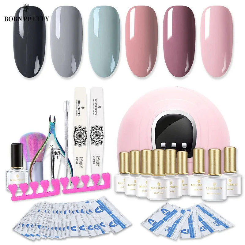 От BORN PRETTY Гель лак набор УФ светодиодный светильник Сушилка для ногтей гель