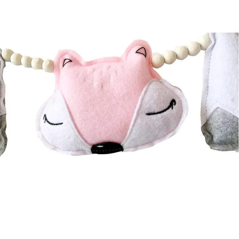 70 см Длина Ins горячий NodicFox снег горный деревянный бисер Новорожденный ребенок в