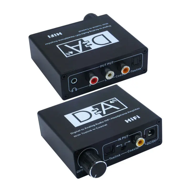 Коаксиальный цифро-аналоговый Rca 3 5 мм аудио Hifi преобразователь адаптер с Spdif Toslink