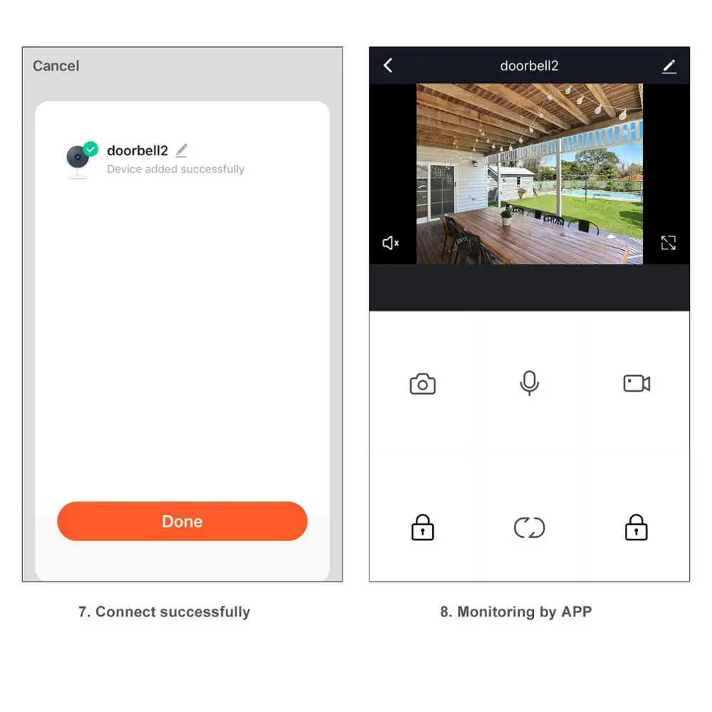 Видеодомофон HomeFong wi fi для 2 квартир беспроводной дверной интерком смартфонов