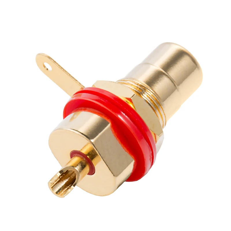 1 шт. позолоченный медный гнездовой разъем RCA для монтажа на панели | Электроника
