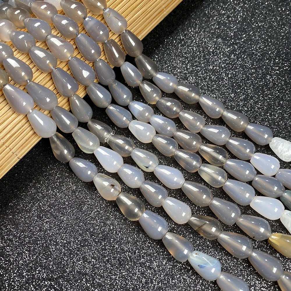 

Natural Stone Beads Water Drop Shape Loose Beads Charms for Women Fashion Jewelry Making Bracelet Necklace Size 8x12mm