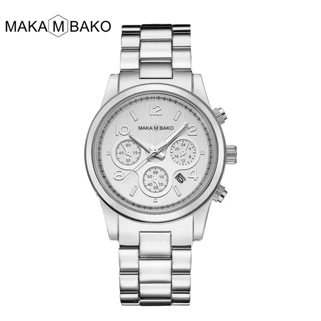 Женские Классические наручные часы водонепроницаемые серебряные кварцевые с