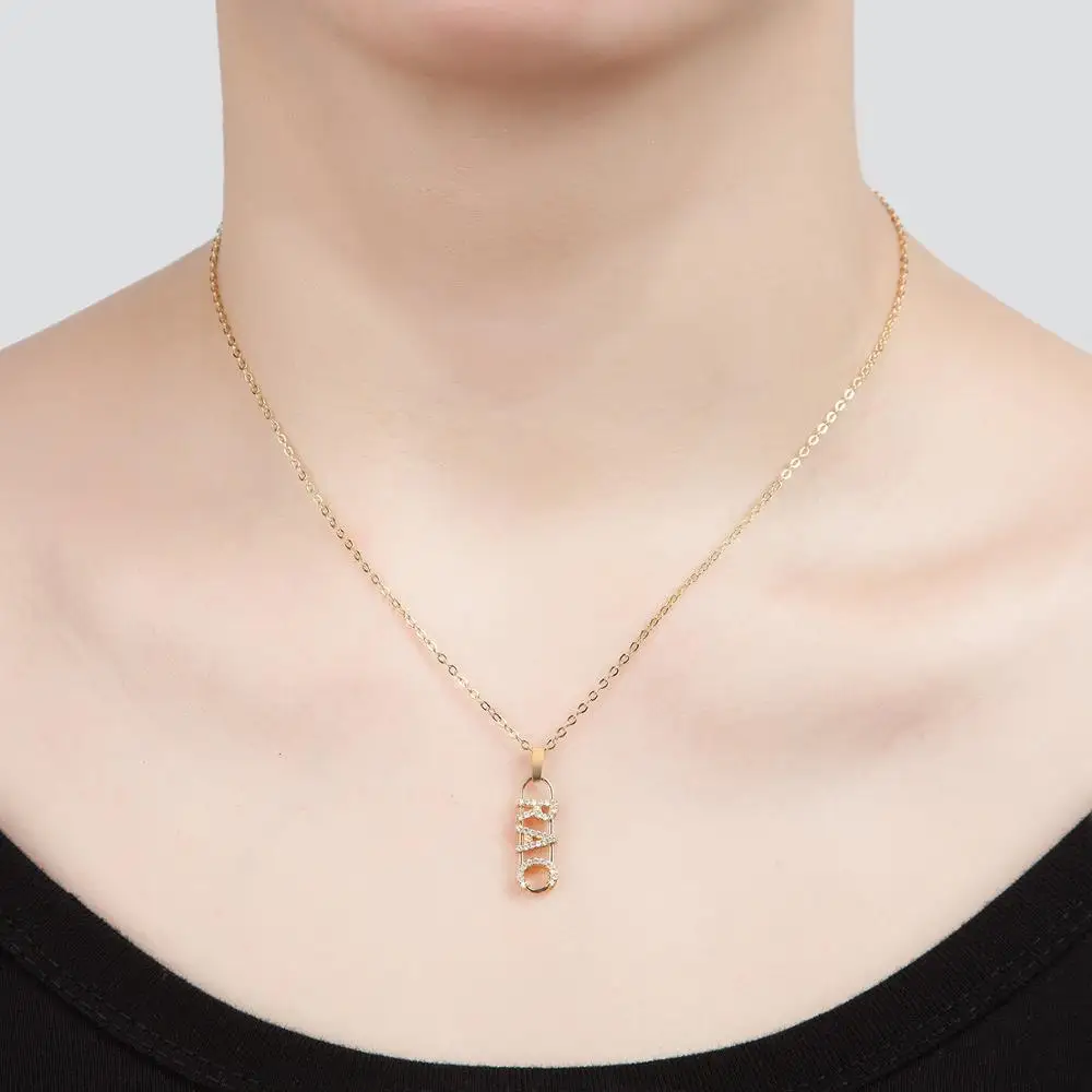 Модное изящное ожерелье с буквами инициала для женщин 2020 Za мини кулоны из фианита