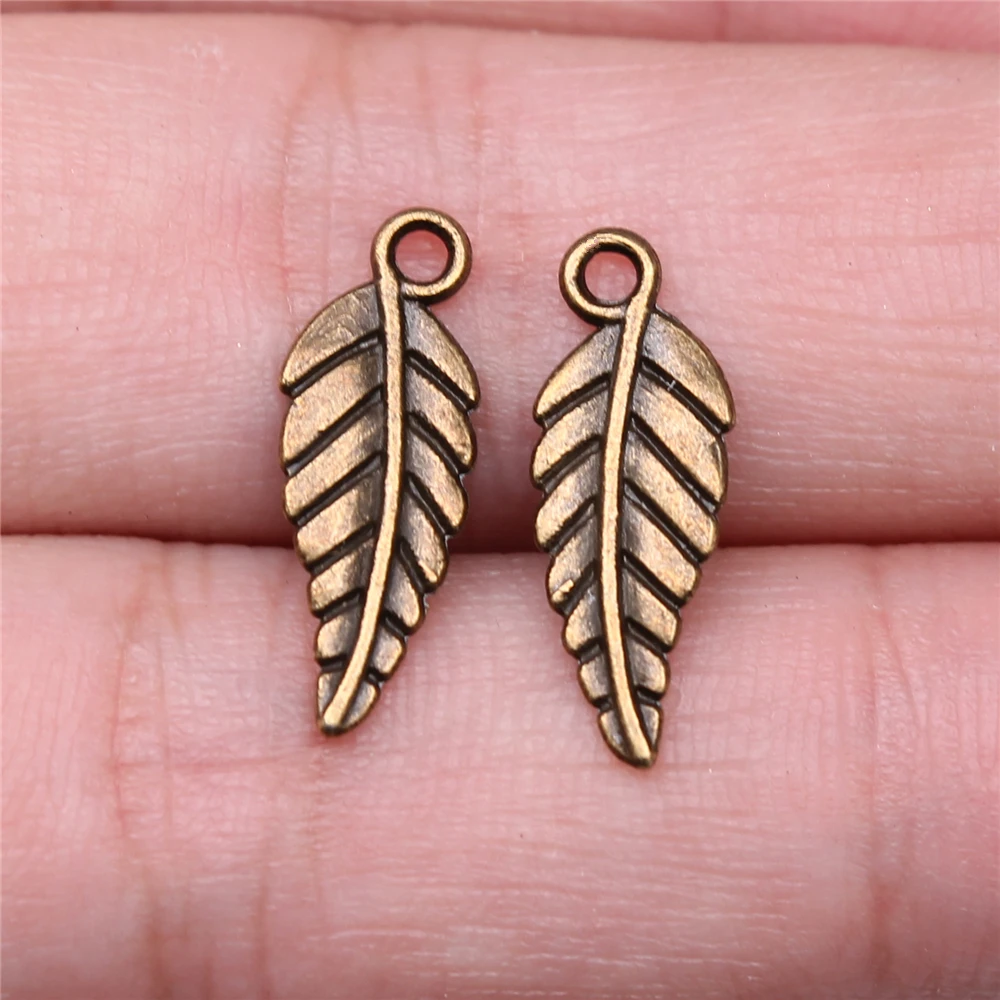 WYSIWYG 20 штук 20x7 мм небольшой лист подвески металлический Подвески старинное