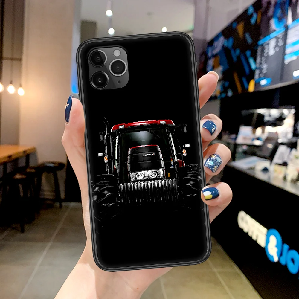 

CASE IH Tractor Phone Case For Iphone 4 4s 5 5S SE 5C 6 6S 7 8 Plus X XS XR 11 12 Mini Pro Max 2020 black Etui Silicone Back