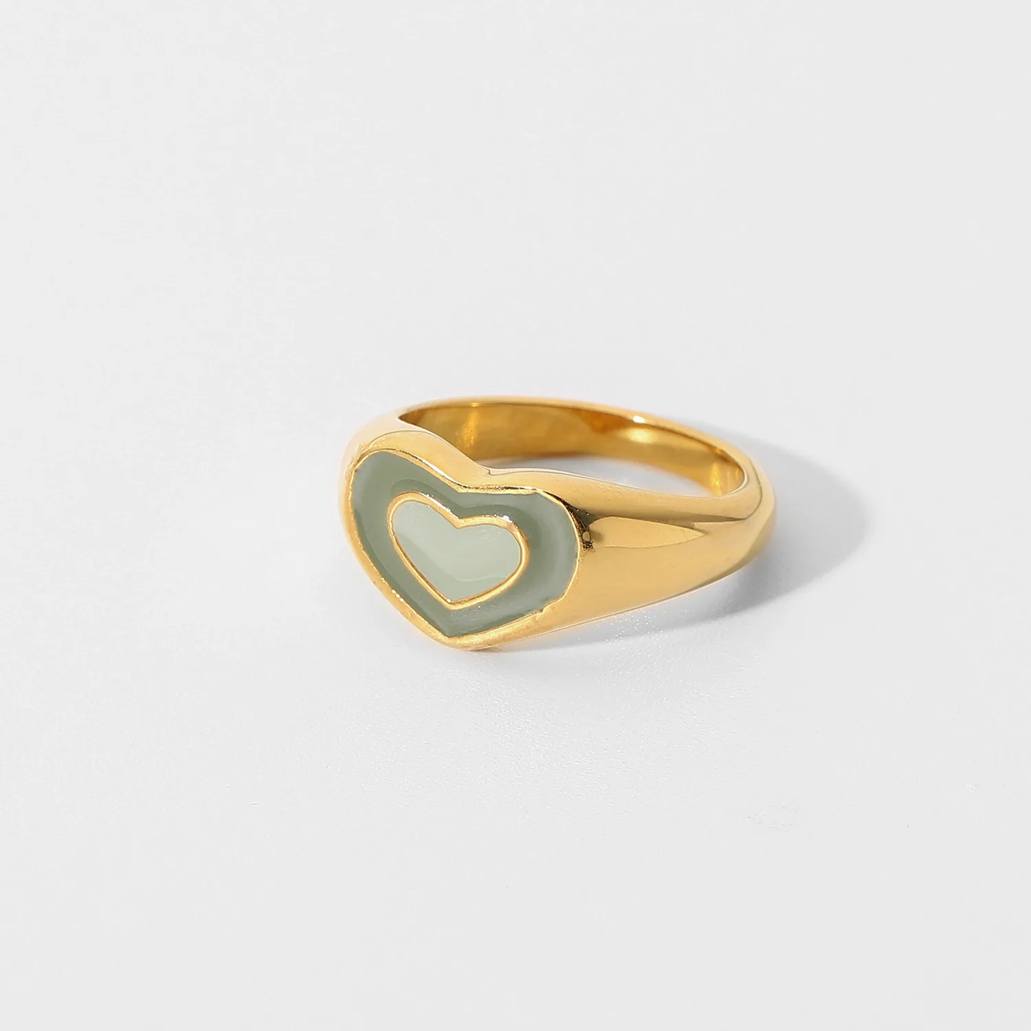 Неоновое эмалированное кольцо высокое качество позолота 18 карат Shirley Temple в форме