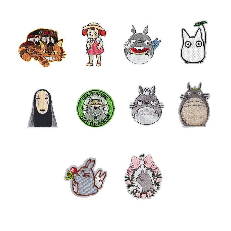 

my neighbor totoro Tonari no Totoro cartoon Embroidered Iron On Patches Accessory Clothing badges Applique sticker diy cosplay c