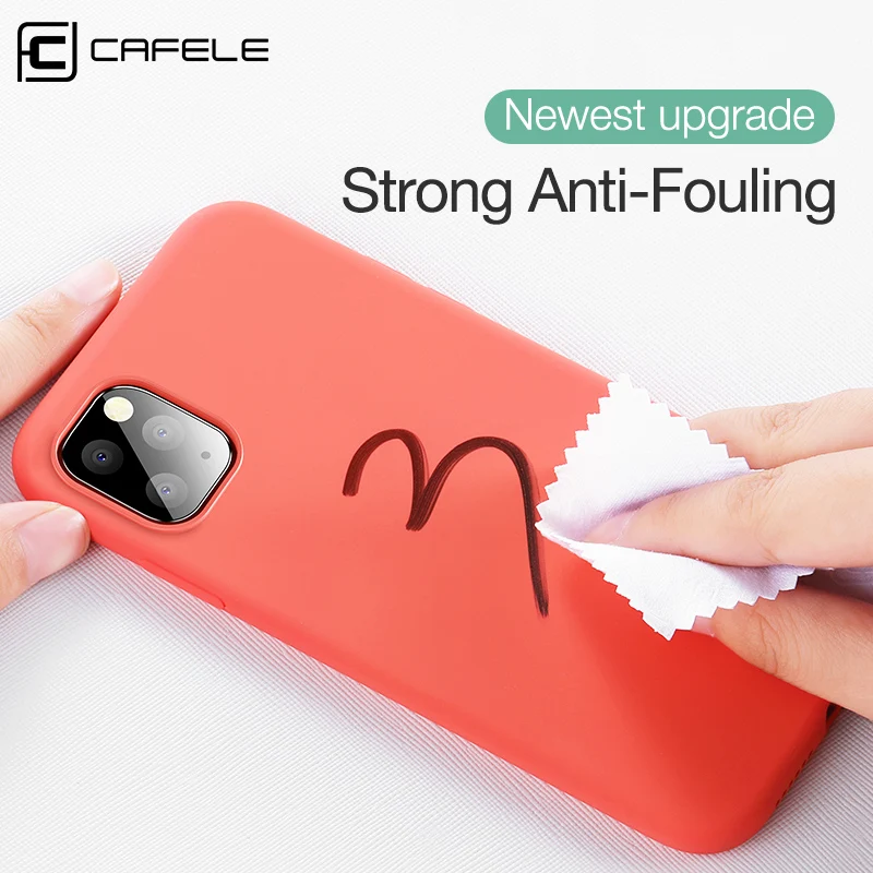 Cafele Silicone Liquid Case For iPhone 11 Pro Max Cover Ultra Thin Soft TPU Back Phone pro max Full Coverage |