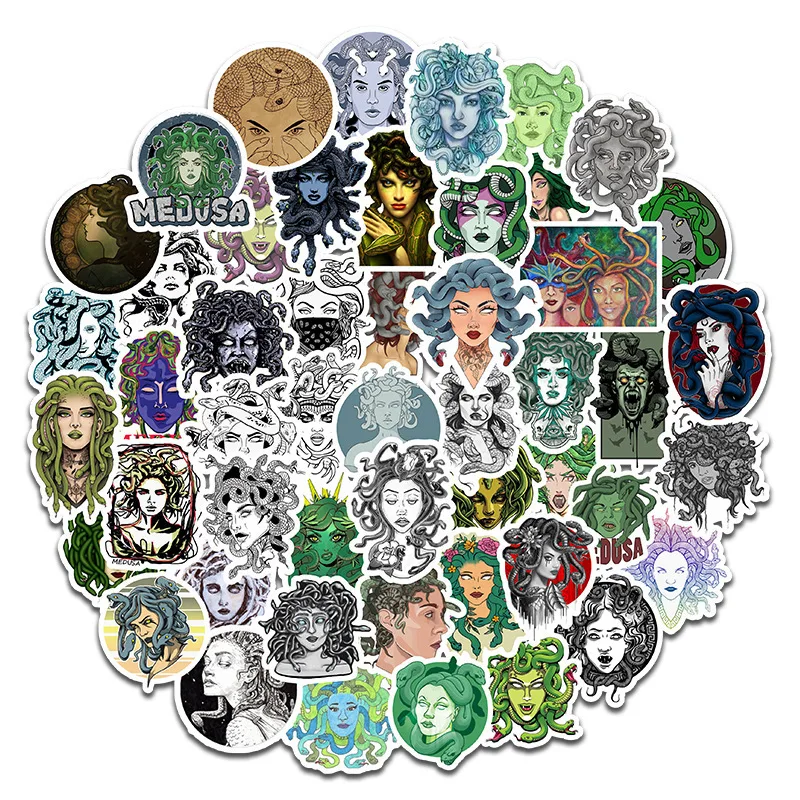

10/30/50 PCS Medusa Cartoon Stickers Decal Mobile Phone Case Skateboard Luggage Thermos Mug Laptop Waterproof Stickers Toys Kid