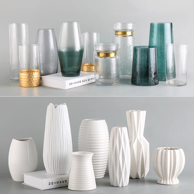 Настольные вазы для цветов керамические стеклянные контейнеры террариума