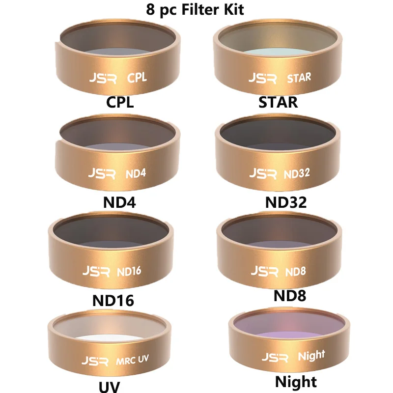 8 PC KIT Фильтр для камеры дрона для Xiaomi Fimi X8 SE CPL UV Star ND 4 8 16 32 фильтры для Fimi X8 SE аксессуары для дрона - Color: 8 PC KIT