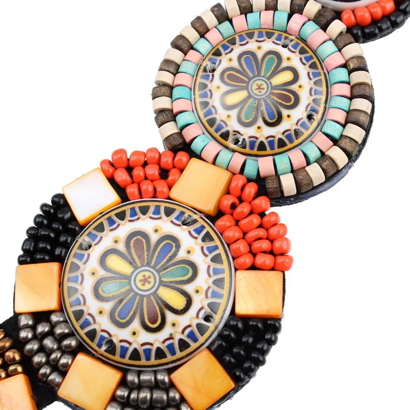 Винтажное тибетское античное ожерелье с подвеской из дерева и бусинами для