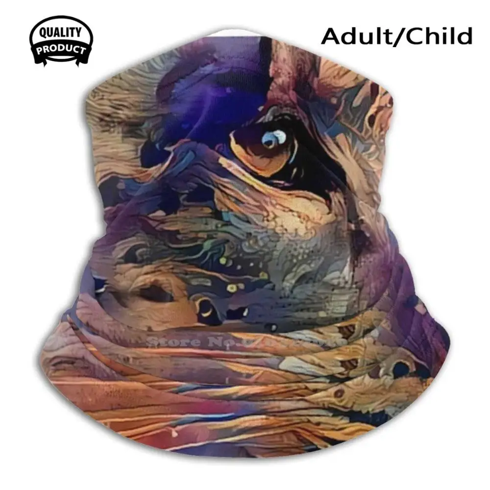 

Fantasmal Feline Outdoor Cycling Fishing Motorcycle Face Masks Wild Cat Animal Mammal Feline Cheetah Colorful Purple Gold