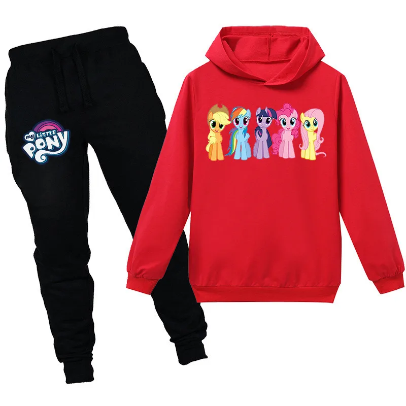 Новые детские толстовки My Little Pony модный детский свитер с капюшоном детская