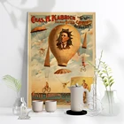 Винтажный Ностальгический плакат, 1890-1910 цирк водевиль велосипедный шлюз аэронавтические художественные принты, небо воздушный шар человек стена домашний Декор подарок