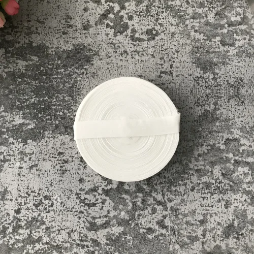 white 3/4 ''(20 мм) матовая цветная косая лента эластичная лента тесьма отделка Кружева сплошной головной убор ручной работы DIY украшения ремесла - Цвет: white