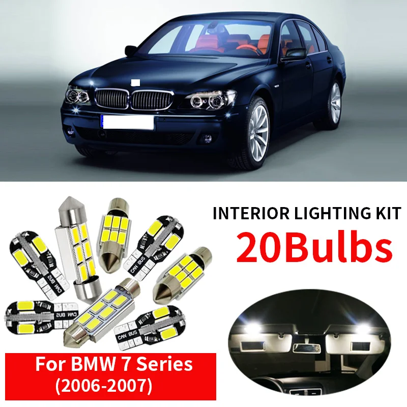 20 шт. светодиодный светильник без ошибок для автомобиля 2006 2007 BMW 7 серии E65