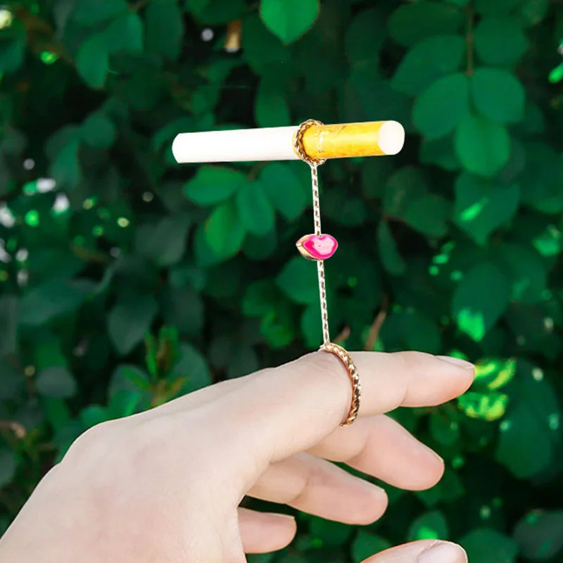 

Кольцо-держатель для сигарет в виде красных губ