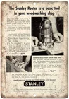 Stanley Router Woodshop Tools Ретро жестяной знак Ностальгический Орнамент металлический плакат Гараж арт-деко Бар Кафе Магазин