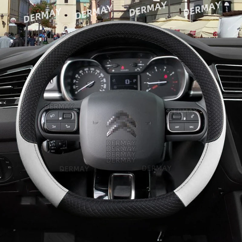 

for Citroen C3/C3 Picasso Aircross Lumiere Pluriel DS3 DS5 9Colors Car Steering Wheel Cover PU Leather Non-slip Auto Accessories