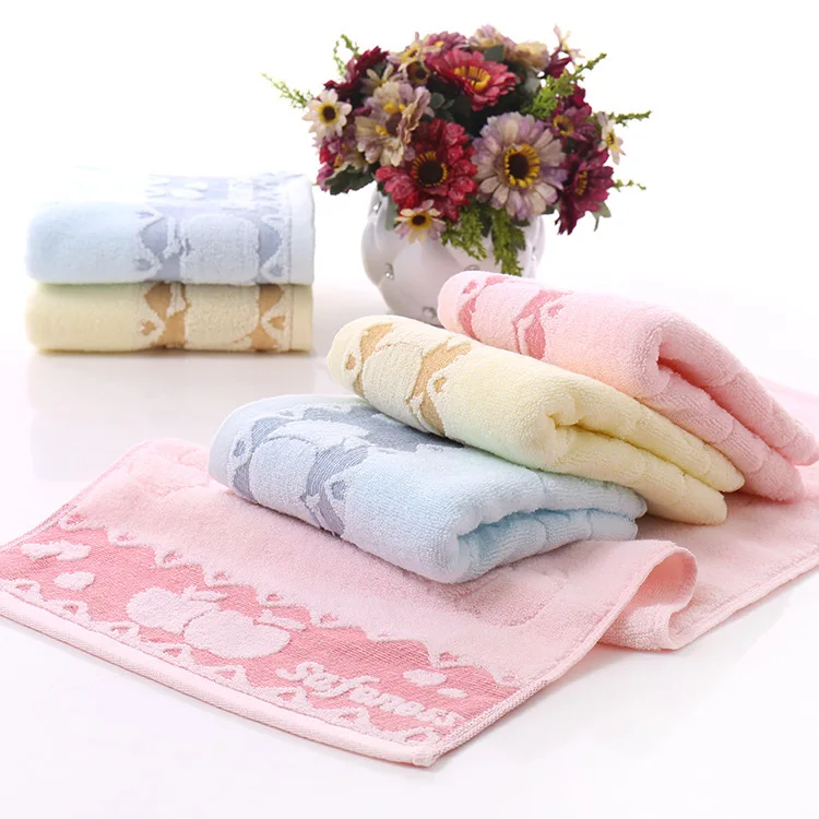 All-cotton Face Towel Absorbent Wide Forging Jacquard Apple Commodity Zero Twist Pure Cotton |