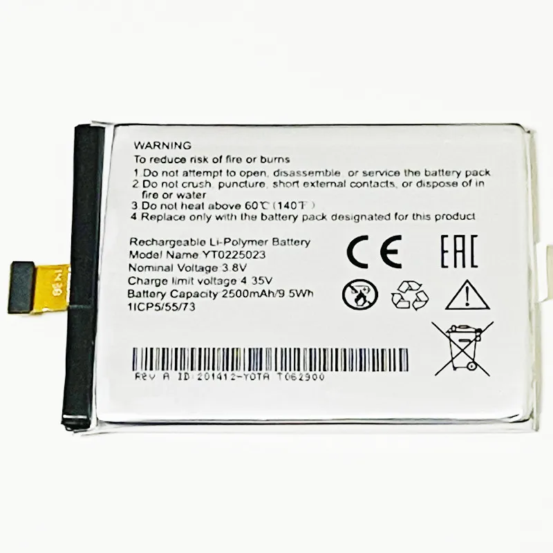 Аккумулятор 3 8 в 2500 мАч YT0225023 для Yota Phone Yotaphone 2 YD201 YD205 YD206|Аккумуляторы мобильных