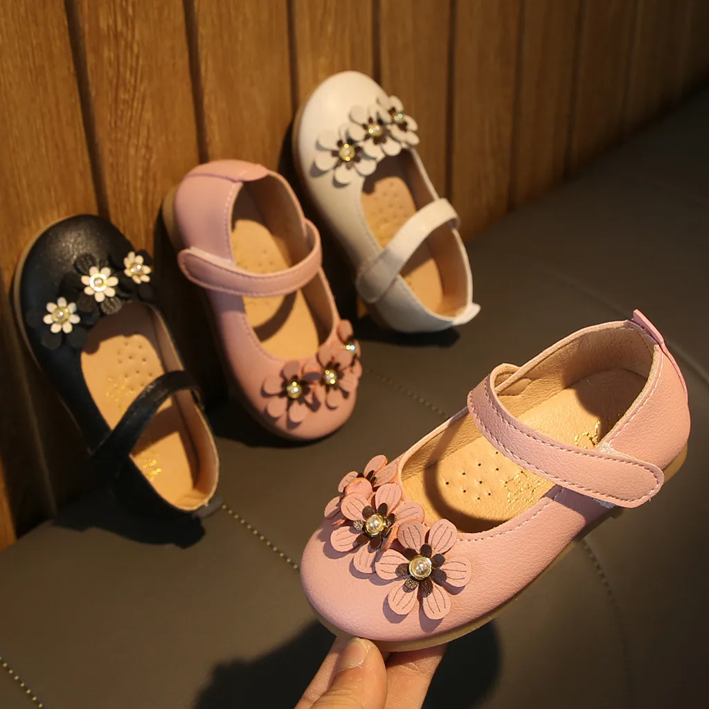 Oeak/Детская летняя обувь для маленьких девочек Новая Резиновая кожаная с круглым