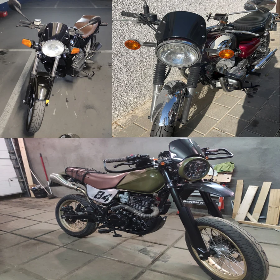 Универсальная мотоциклетная передняя фара 5-7 дюймов для Harley BSA Honda Yamaha Kawasaki Suzuki Vespa