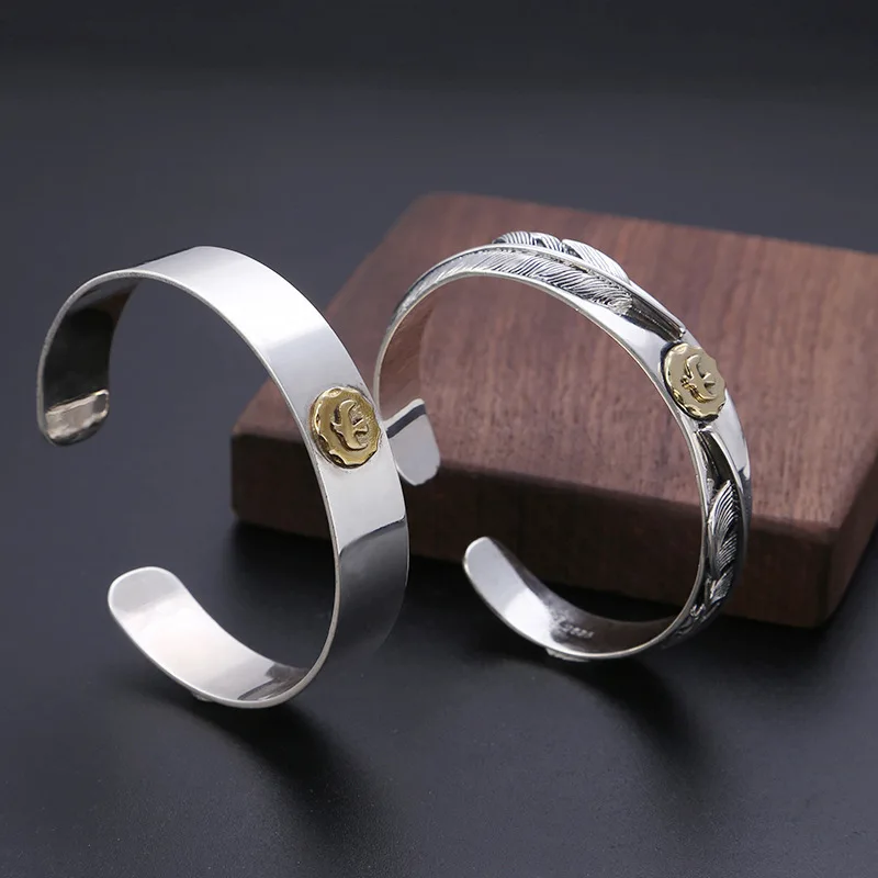 Регулируемый браслет для мужчин и женщин из серебра 100% пробы | Украшения