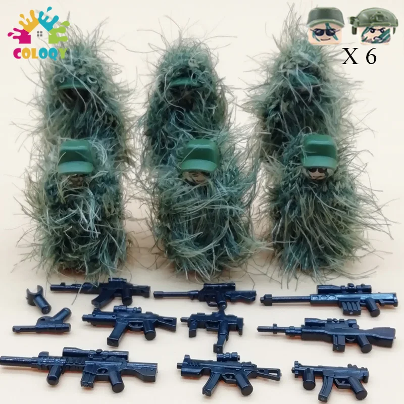 

WW2 Mini Military Figures Building Blocks Motorcade Specail Army Soldiers Guns Weapon Accessories BricksToys For Boys Gifts