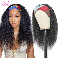 fabc headband wigs human hair water wave full machine wigs for black woman brazilian remy curly hair headband wig kinky curly