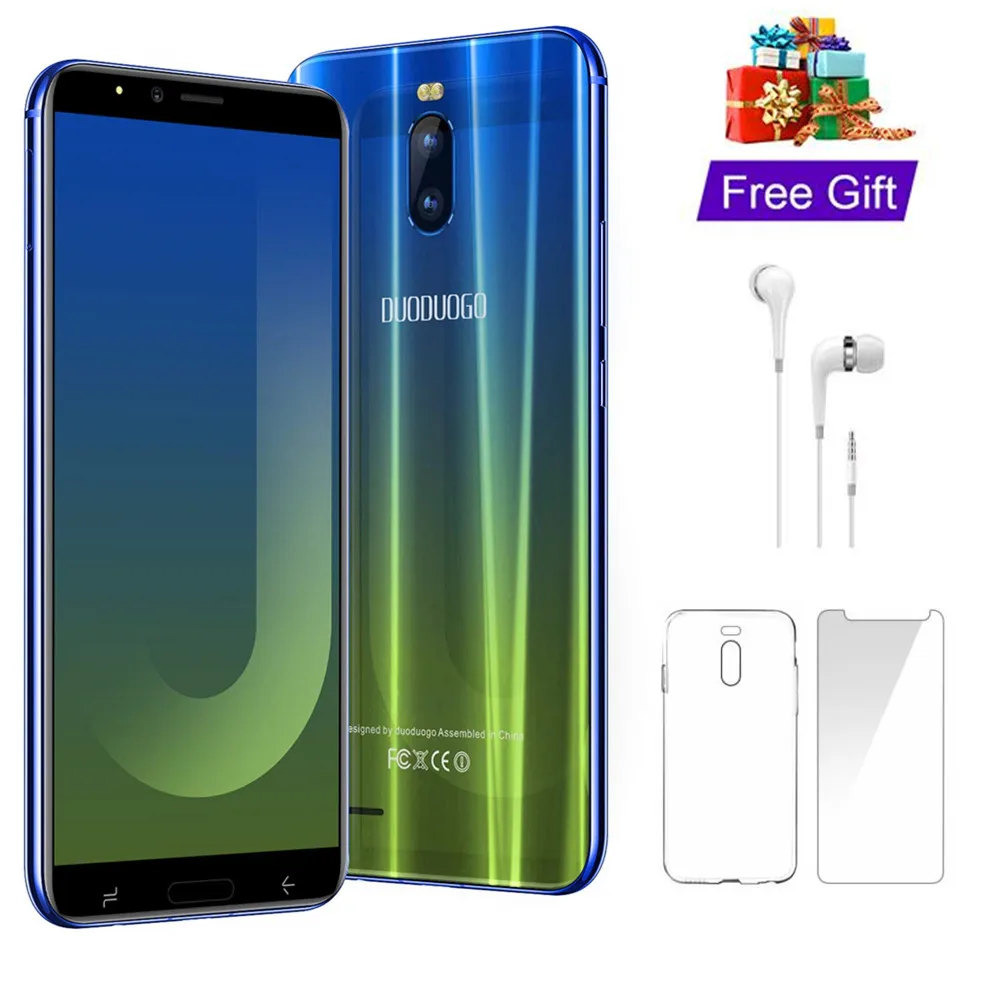 Мобильный телефон DUODUOGO J6+, Android 8,1, 3 Гб ОЗУ, 16 ГБ, 6,0 дюйма, HD экран, две sim-карты, 4800 мАч, мобильный телефон, разблокированные сотовые телефоны