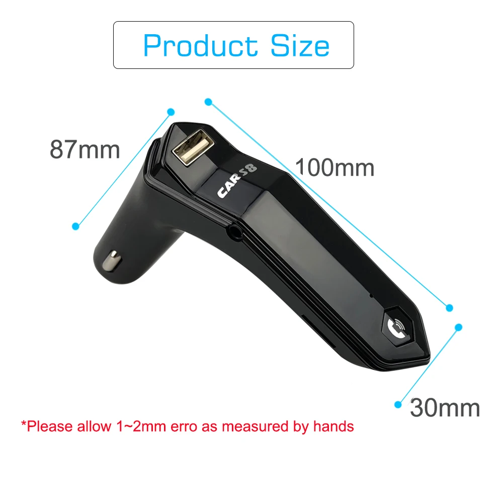 Автомобильный Bluetooth fm-передатчик, беспроводная гарнитура, аудио приемник, TF/USB, авто MP3 плеер, 3.1A, двойной USB, быстрое зарядное устройство, автомобильные аксессуары