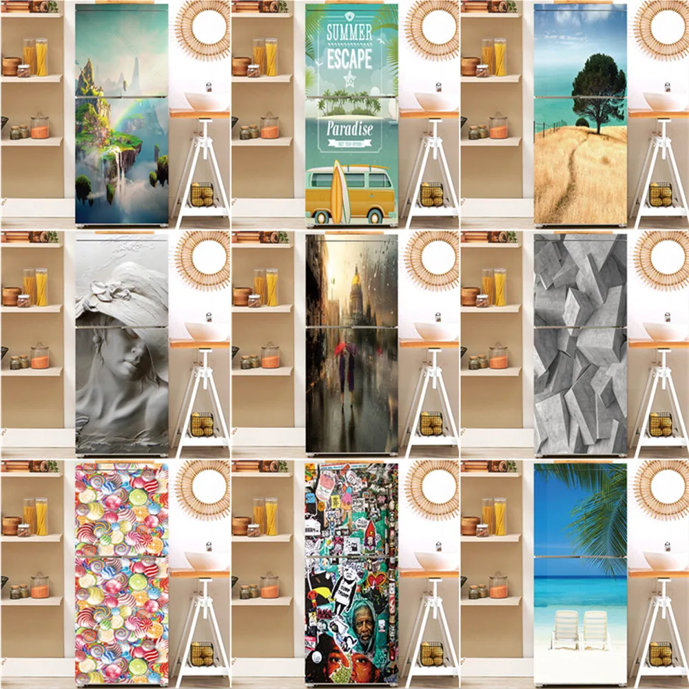 

Наклейки на холодильник, пленка для размещения на улице, окно, дождевые обои, кухонный морозильник, декоративные шкафы, обновление и обновле...