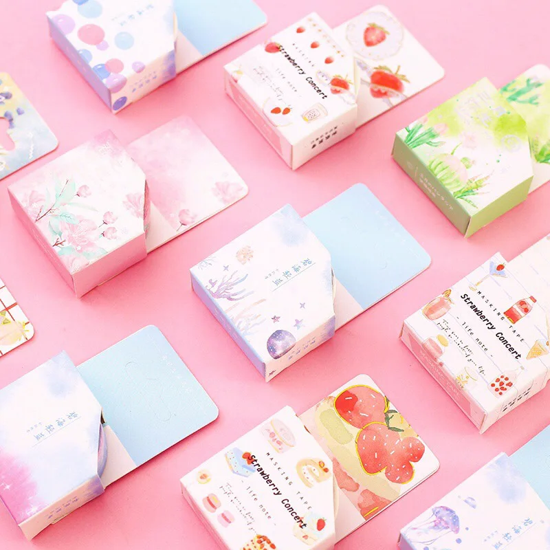 Милые фруктовые Васи клейкие Ленты Kawaii клейкая лента цветок маскирующие ленты