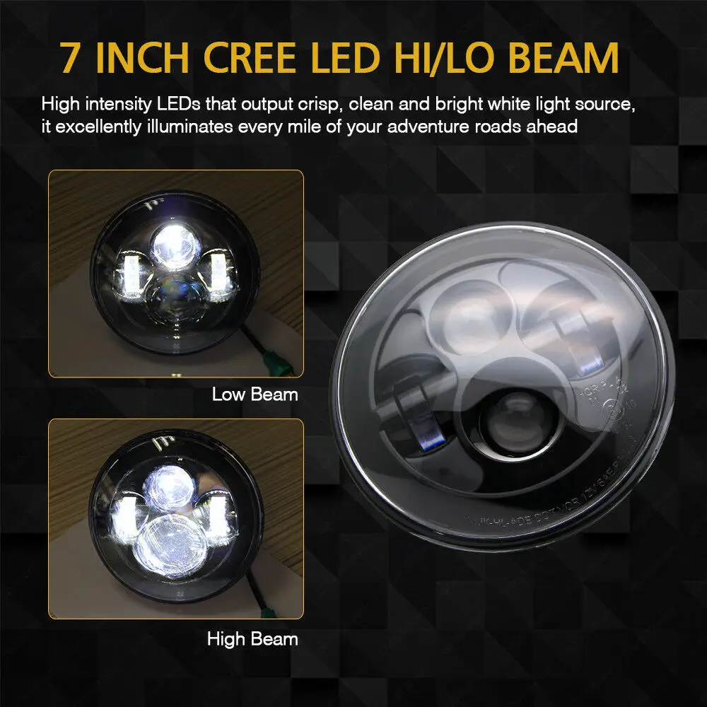 Комплект из 2 предметов 7 &quotсветодиодный фары 40 Вт высокий низкий пучок