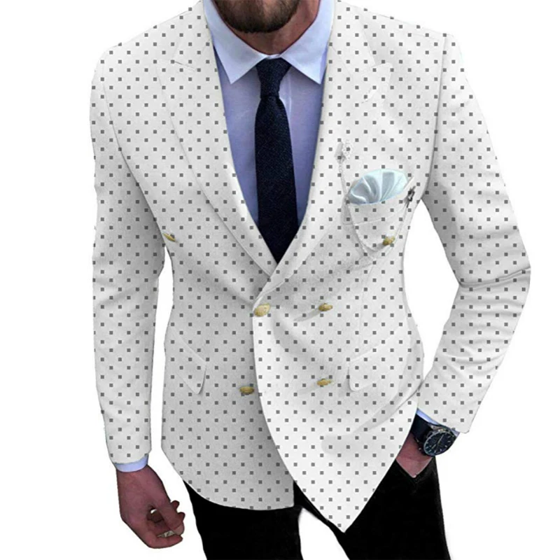 Men's 3-Piece Wedding Groom Tuxedo Dress Business Slim Jacket Blazer + Pants Мужские костюмы