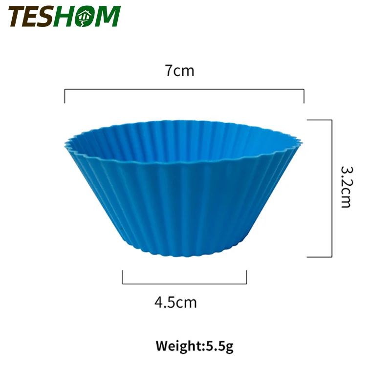 20 шт./компл. силиконовая форма для кекса круглая формы выпечки кухонная