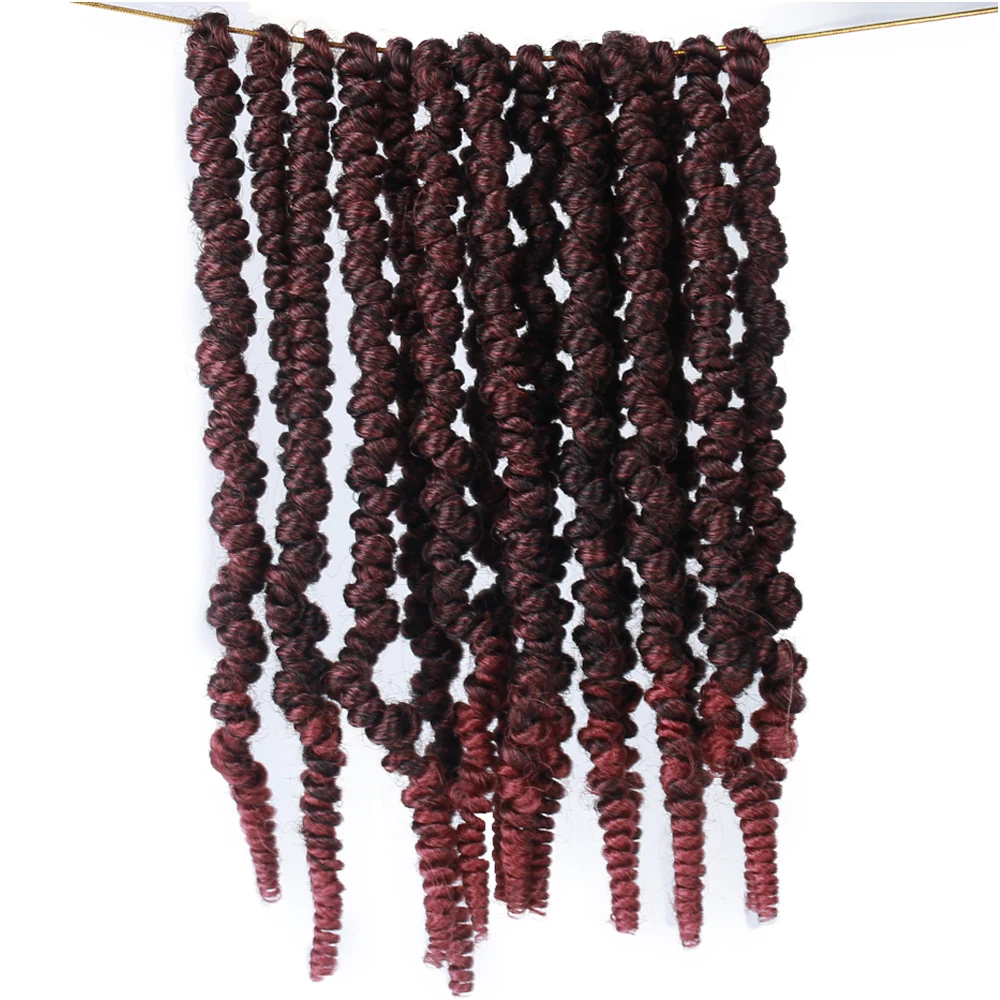 Короткие Предварительно скрученные плетеные волосы 8 дюймов пушистые весенние 15