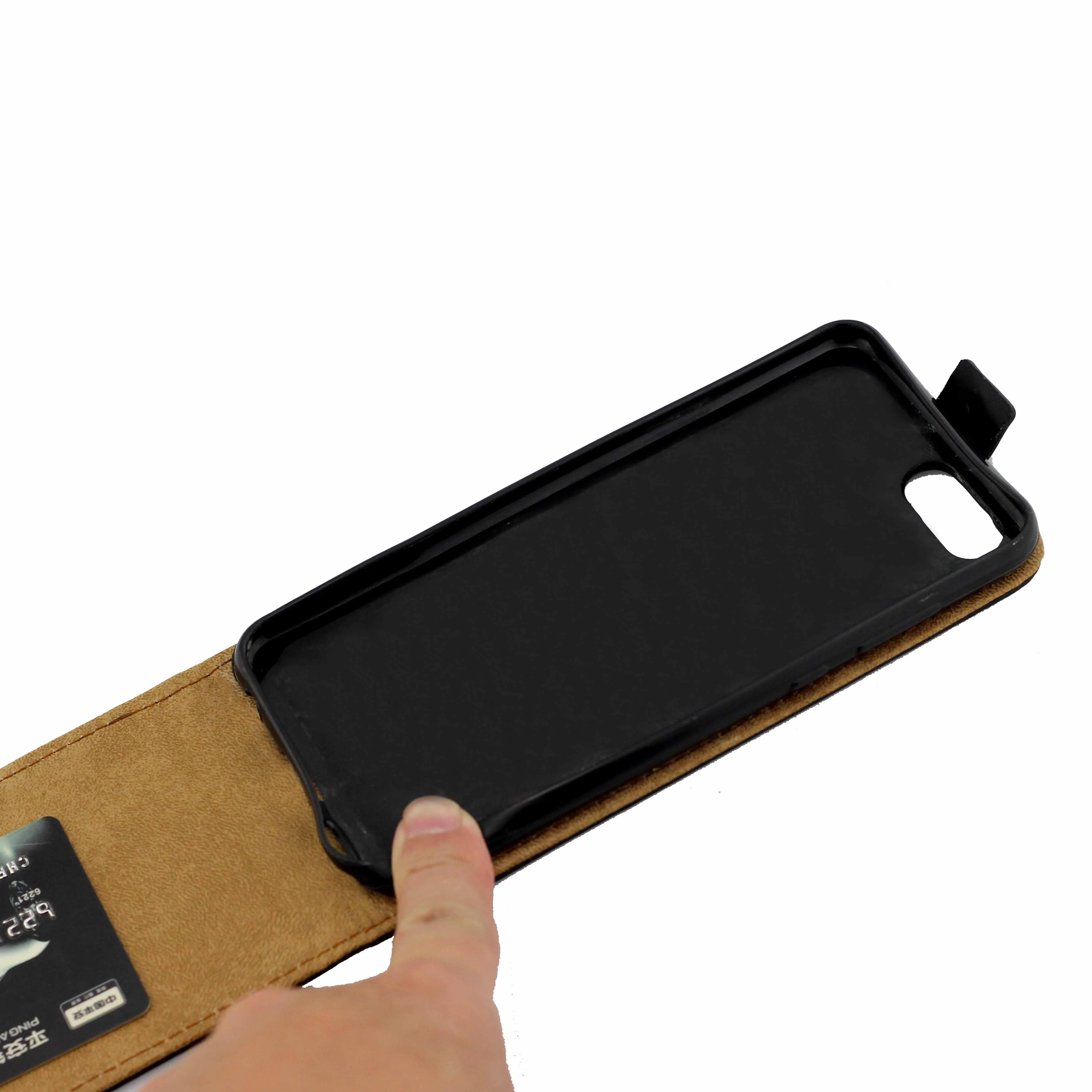 Магнитный Вертикальный откидной кожаный чехол-накладка с отделением для карт из