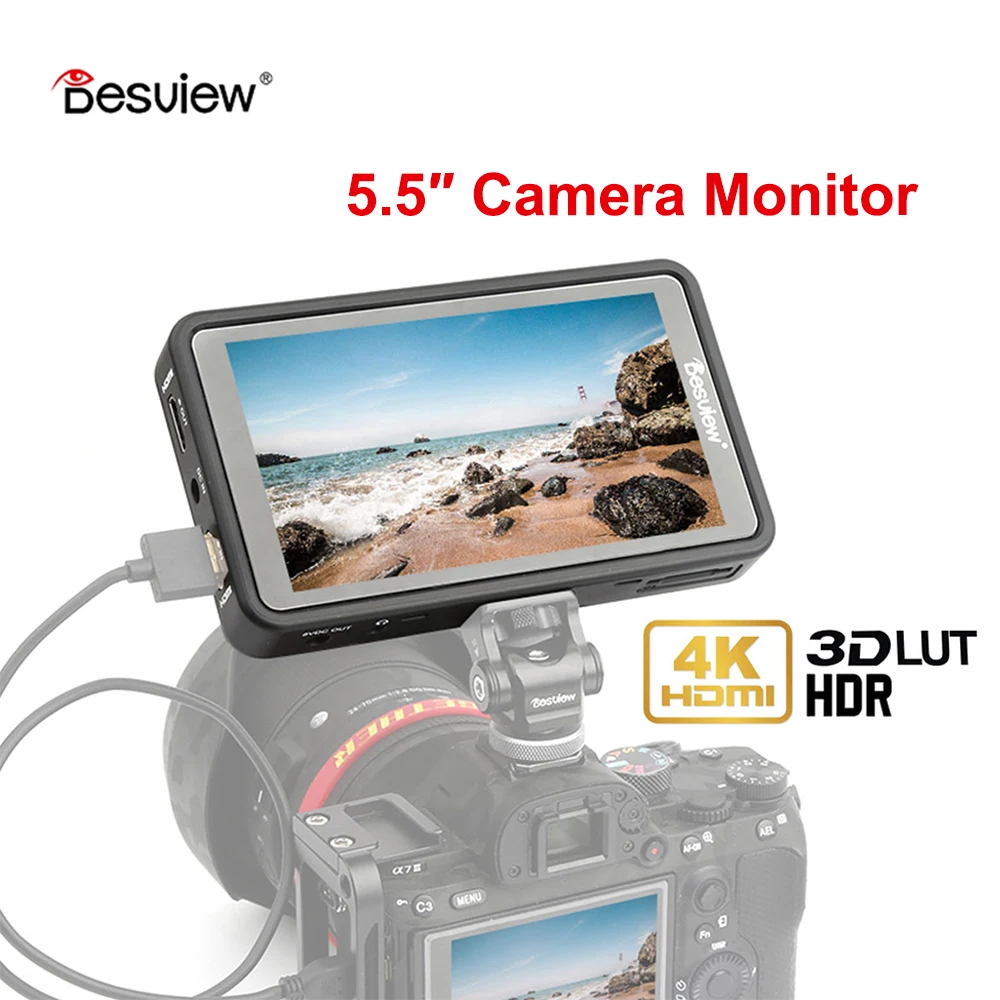 Besview Desview R5 II 4K монитор 5,5 дюймов на камере DSLR сенсорный экран 3D LUT 1920x1080 видео 4K камера полевой монитор