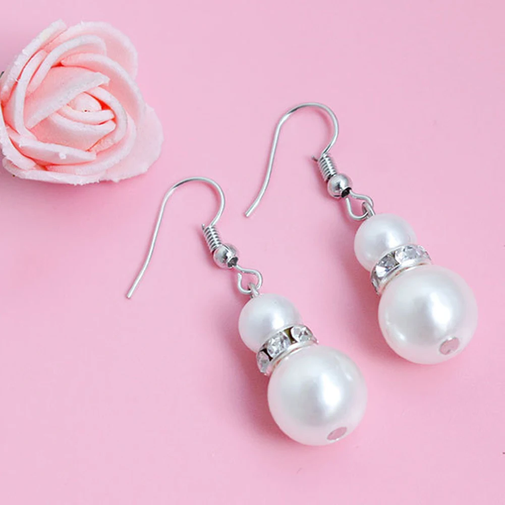 Женский Свадебный комплект из колье серёг браслета и ожерелья с искусственным