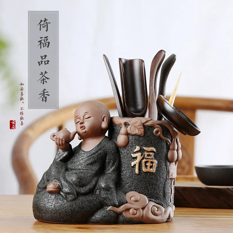 Чай церемония Liujunzi набор чайный кунг фу комплект черная керамика фиолетовый