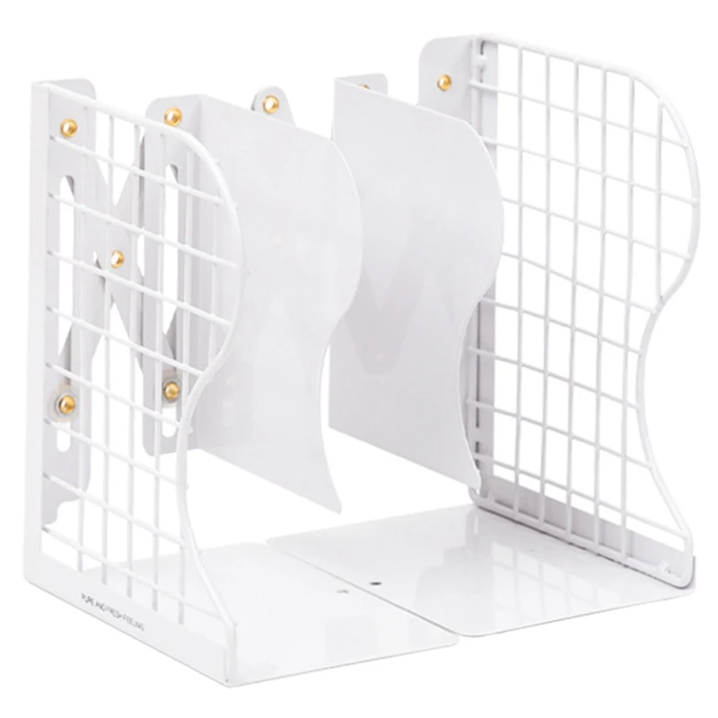 

AU -Grid Metal Adjustable Reading Book Bookends Stand Holder Bookshelf Document Magazine Organizer Holder