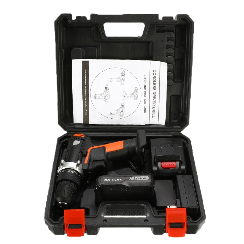 

25V Electric Drill Two Speed Lithium Battery Rechargeable Cordless Drill Multi-function Electric Cordless Screwdriver