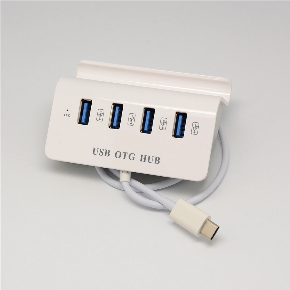 Новый высокоскоростной концентратор USB 3 1 OTG с 4 портами Type C ABS Mini держателем для