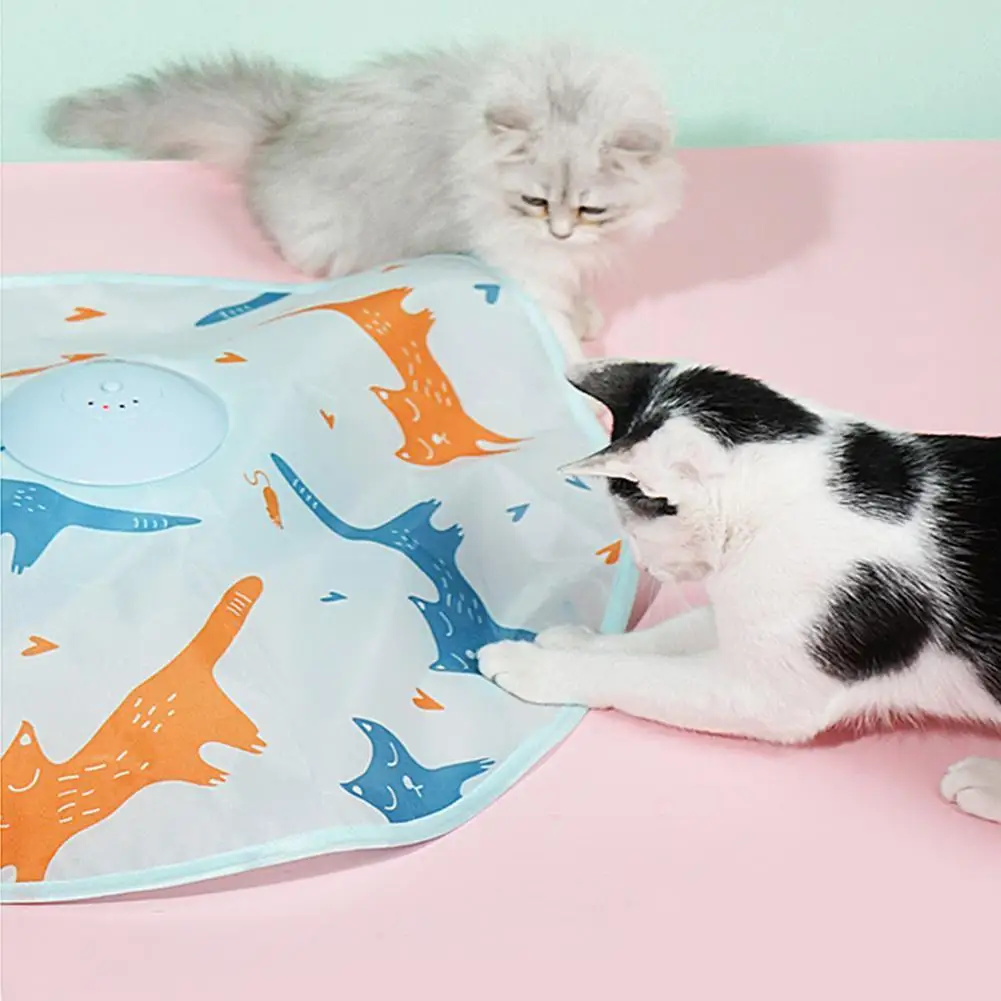 Подвижная игрушка из ткани под накидкой мышь перо автоматическая для домашних