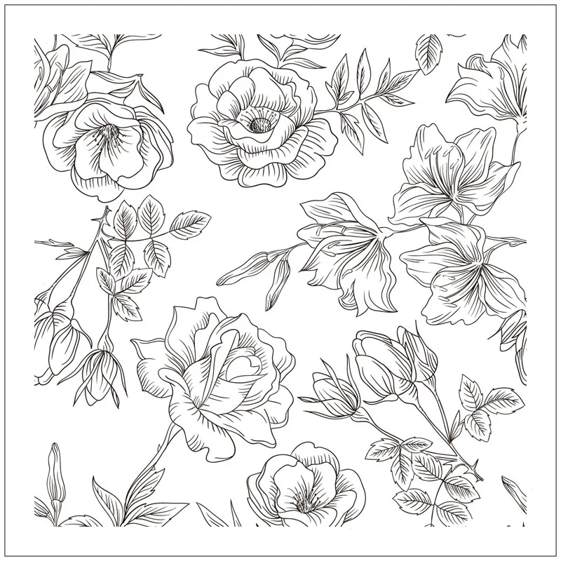 Прозрачный штамп с цветочным фоном для скрапбукинга фотоальбома карт