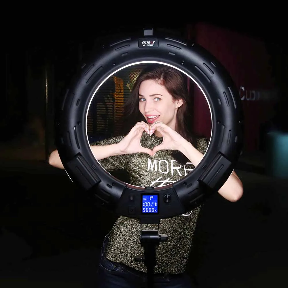 Viltrox VL-600T 45 Вт 18-дюймовый светодиодный кольцевой светильник с подставкой